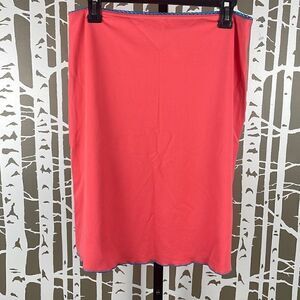 Y2K NEW Guess Blaze Orange Mesh Skirt Swim Coverup sz L
